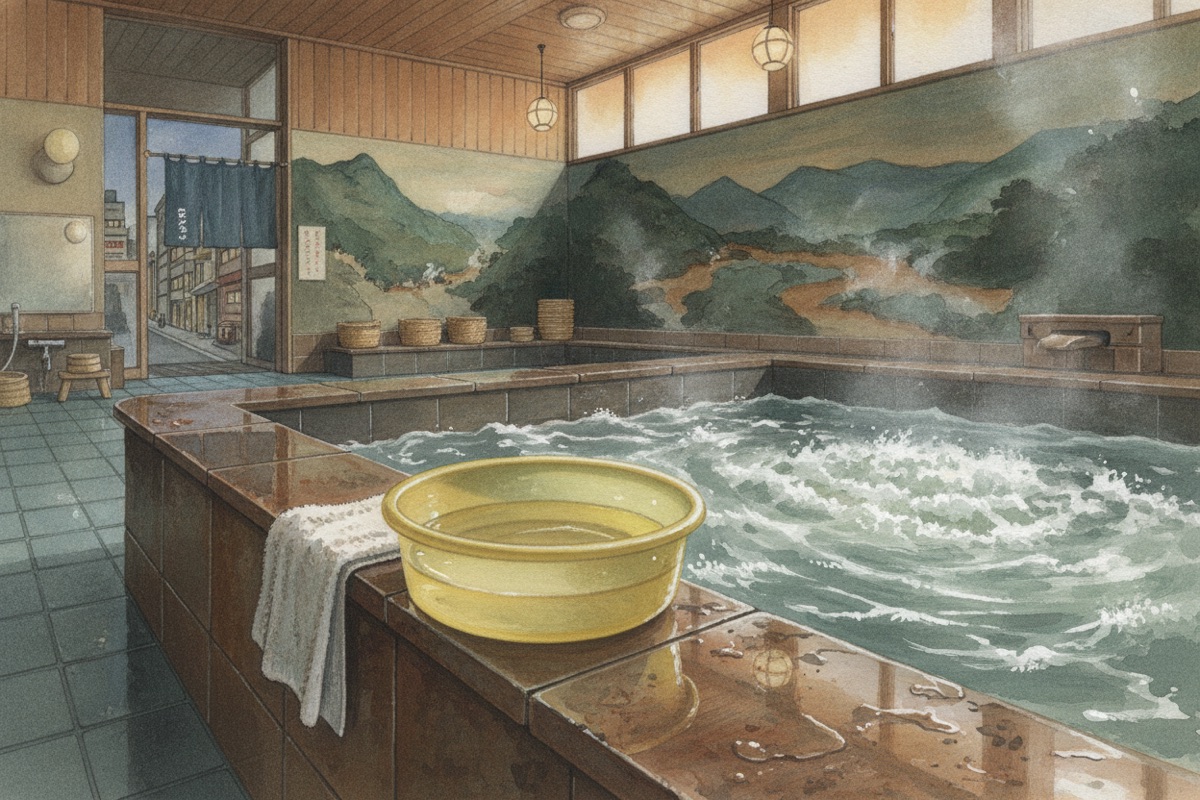 Illustrated scene of Shinmatsunoyu