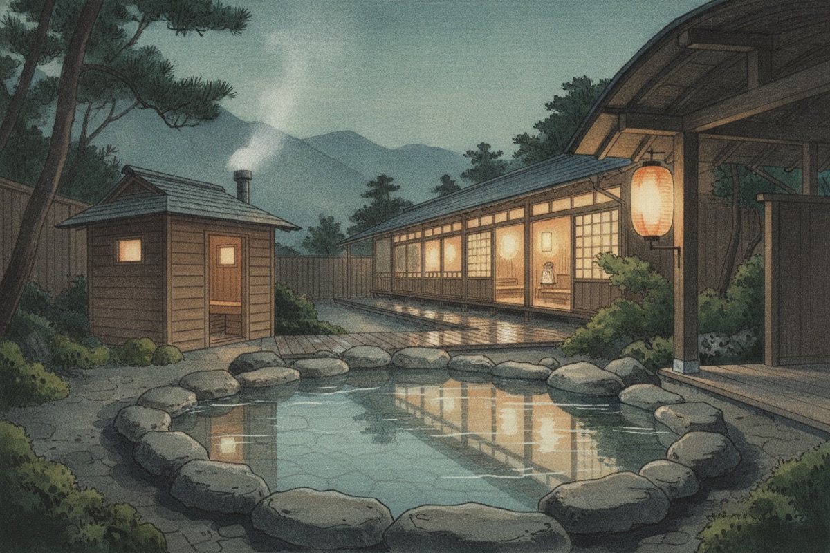 Illustrated scene of Yumoto Fujiya Hotel