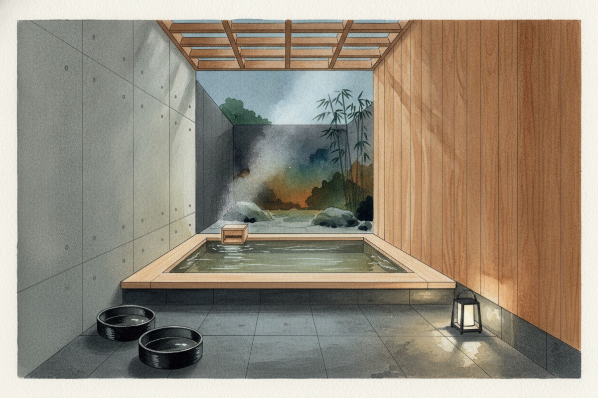 Illustrated scene of Kamegawa Marina-no-Yu