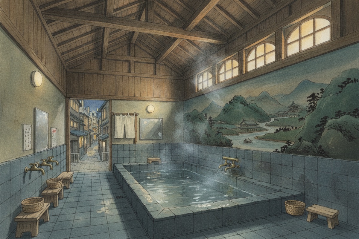 Illustrated scene of Eiraku-Yu