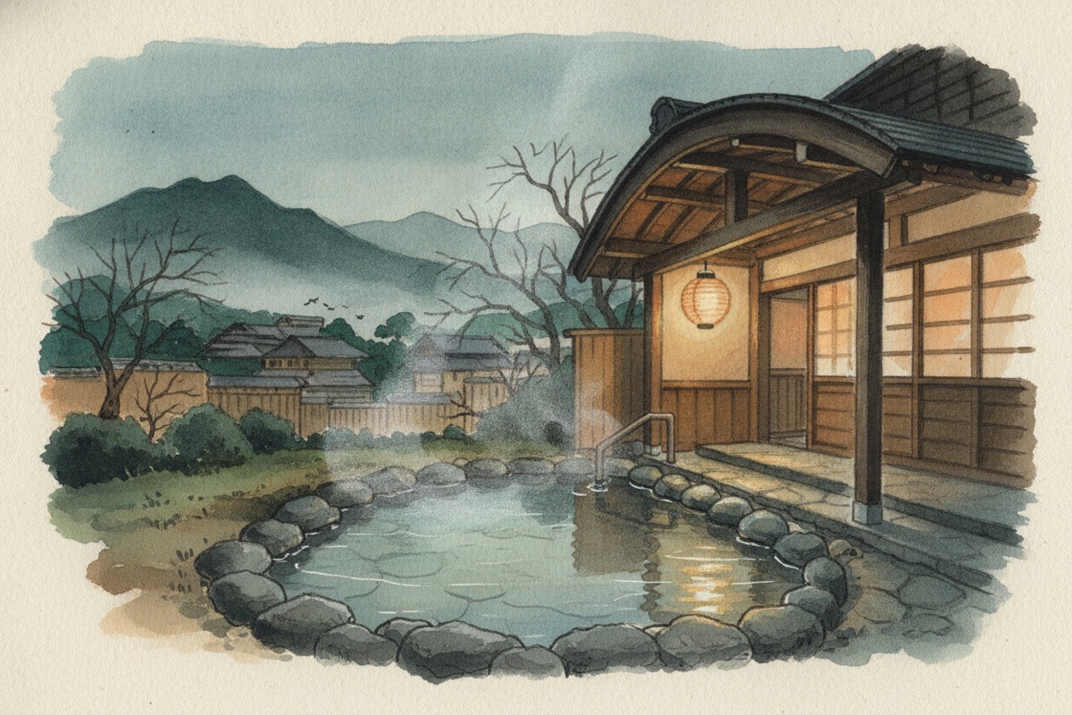 Illustrated scene of Yuyama no Sato Washabijin