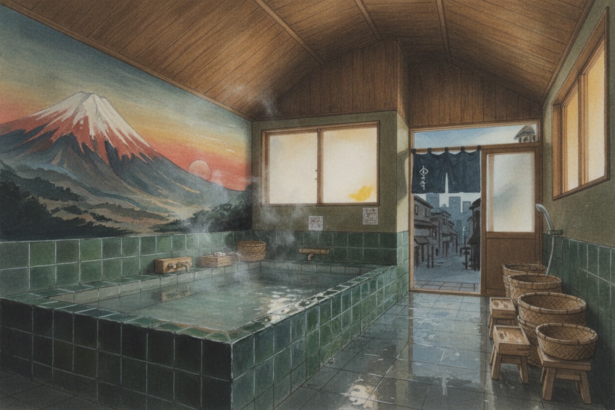 Illustrated scene of Sakaeyu