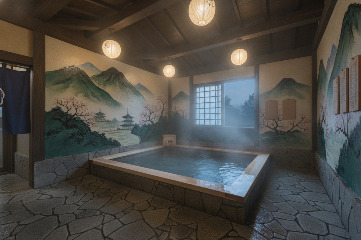 Illustrated scene of Baragi Onsen Azumayasan-no-Yu