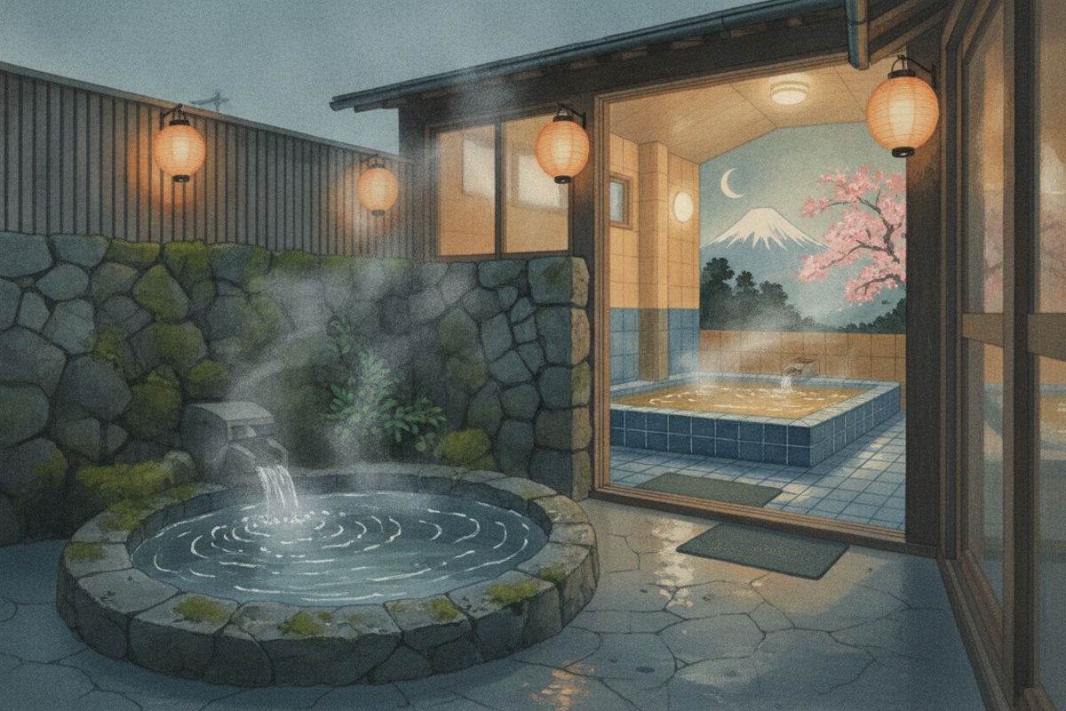 Illustrated scene of Suzu-no-Yu