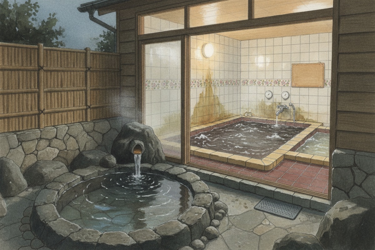 Illustrated scene of Tatsumi-yu