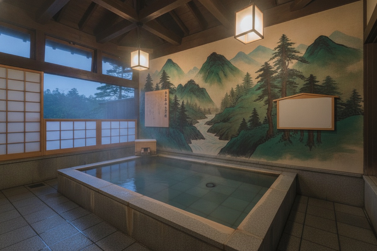 Illustrated scene of Mamane-no-Yu Ryokan