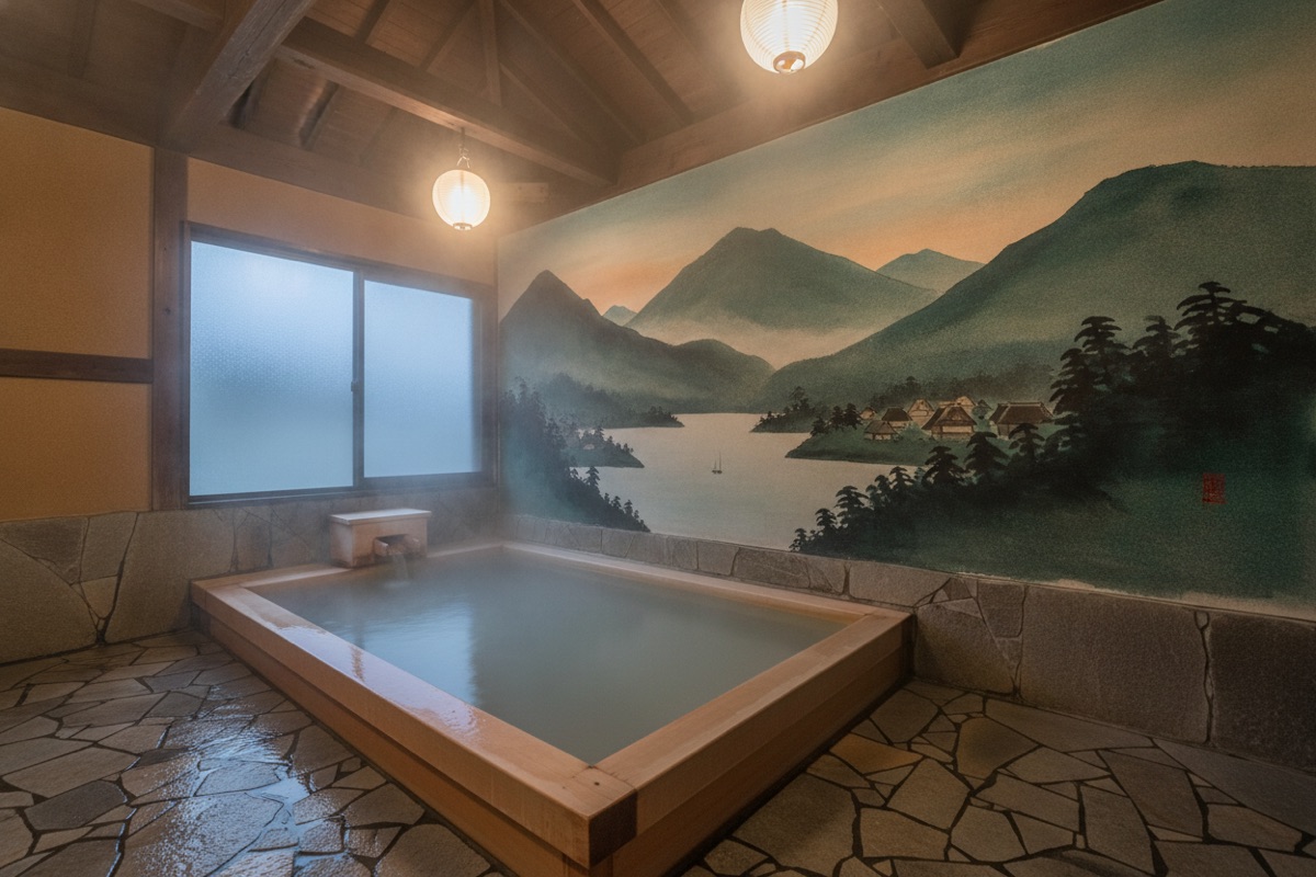 Illustrated scene of Minamiishigaki onsen (MEMBERS only)