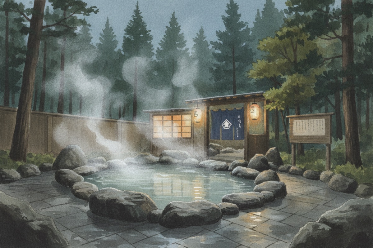 Illustrated scene of Kayoi Toji Ikyu Spa