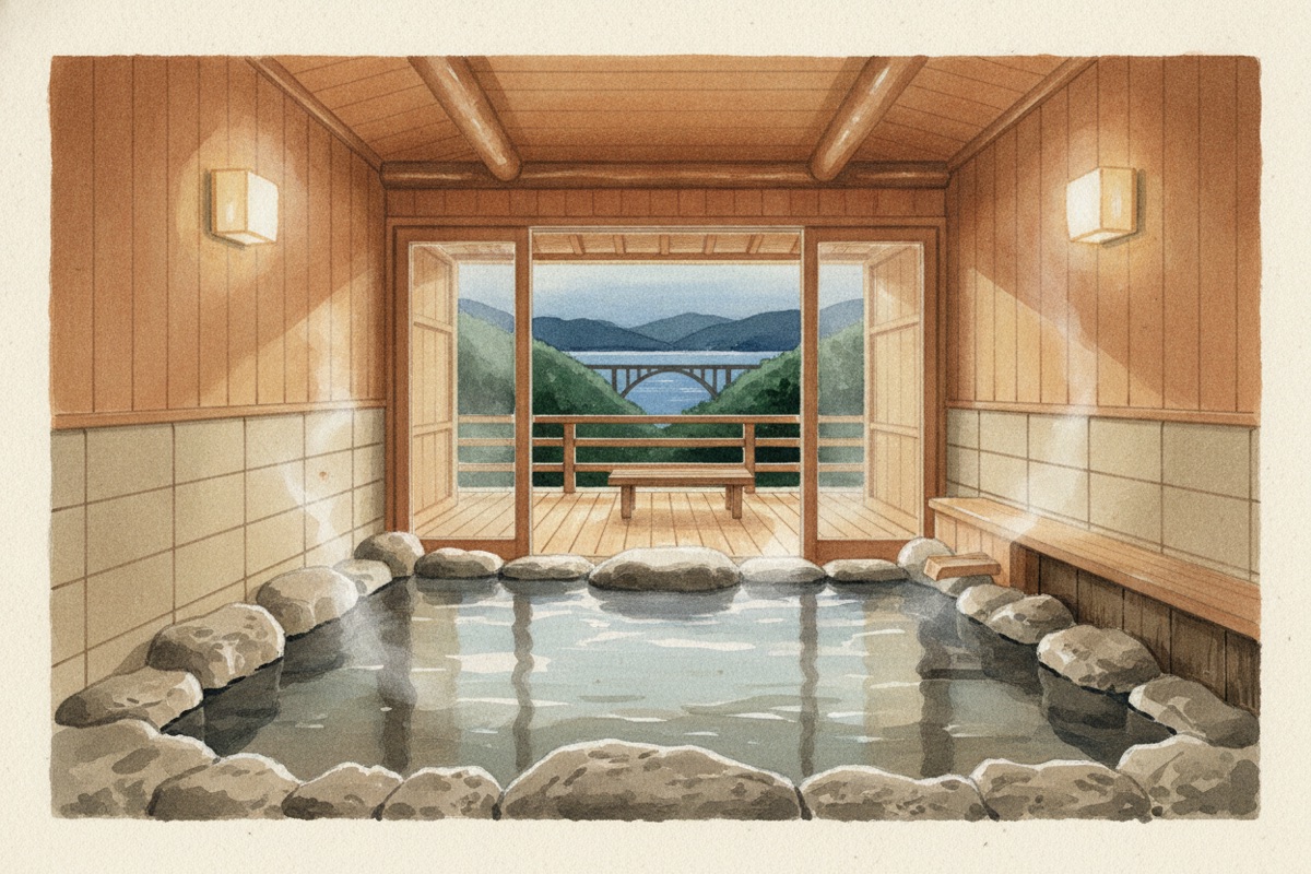 Illustrated scene of Yamanoyu
