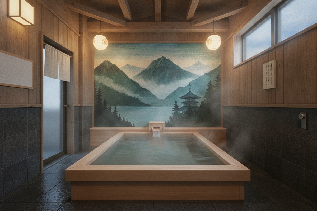 Illustrated scene of Irie onsen