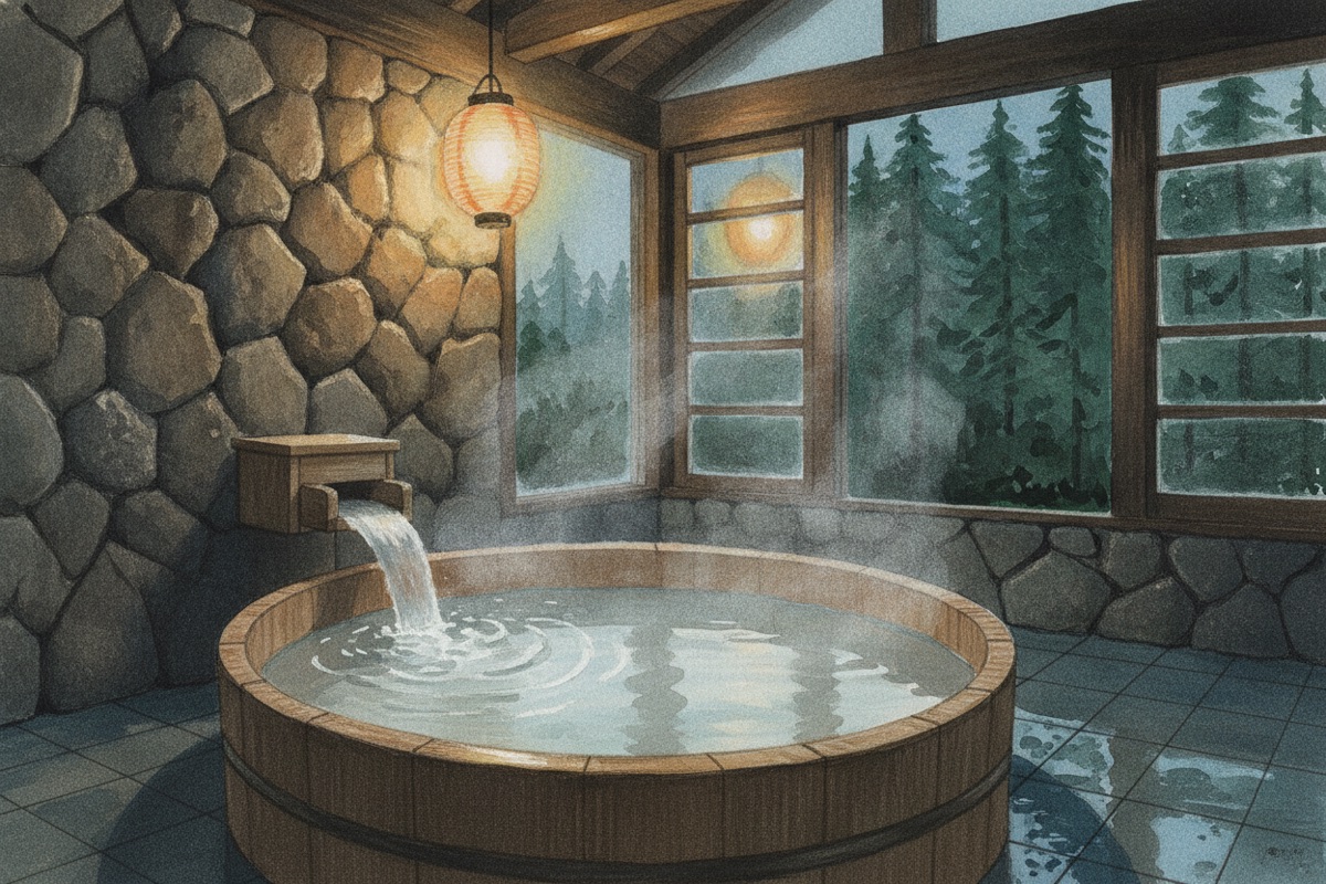 Illustrated scene of Sakura-yu