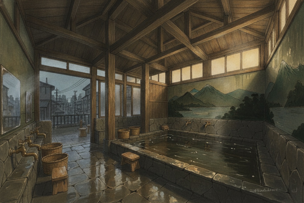 Illustrated scene of Tachibana Onsen Tachibana-Yu