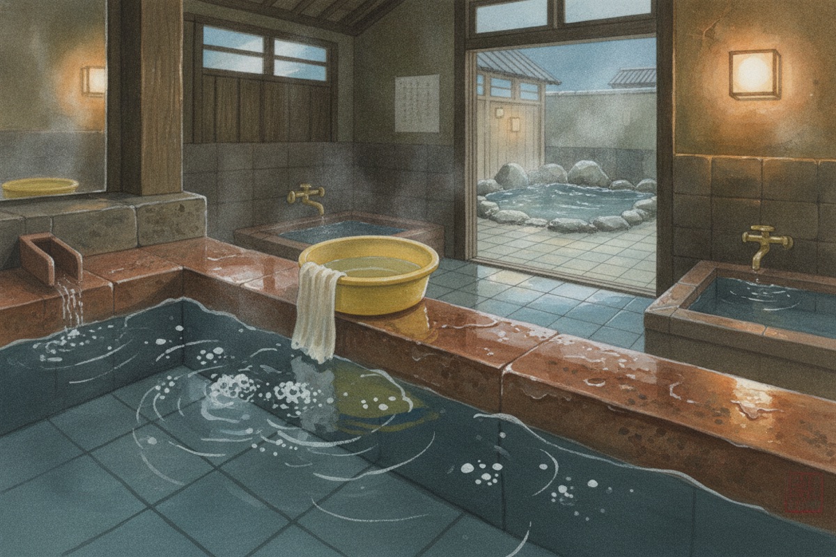 Illustrated scene of Fujinoyu (Yokohama 230-0001)