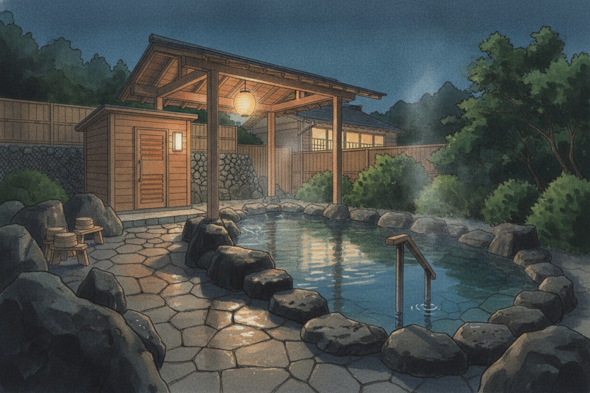 Illustrated scene of Beppu Hosenso