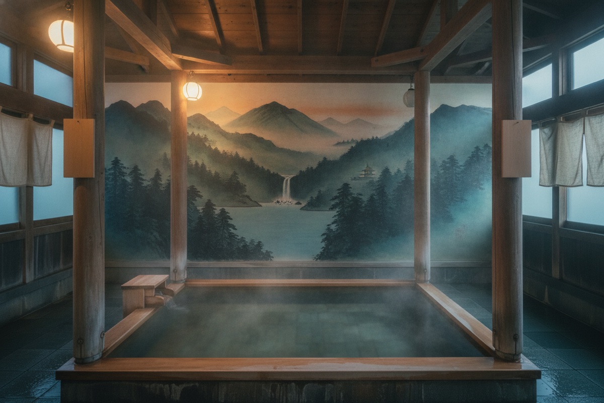 Illustrated scene of Manju Onsen Oyamasumi-no-Yu