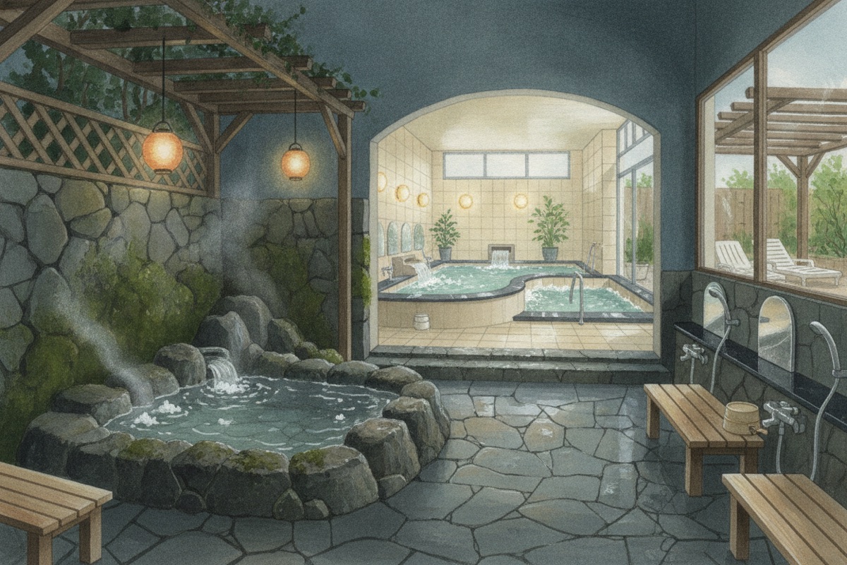 Illustrated scene of Yokoyama Yu-Land Midori