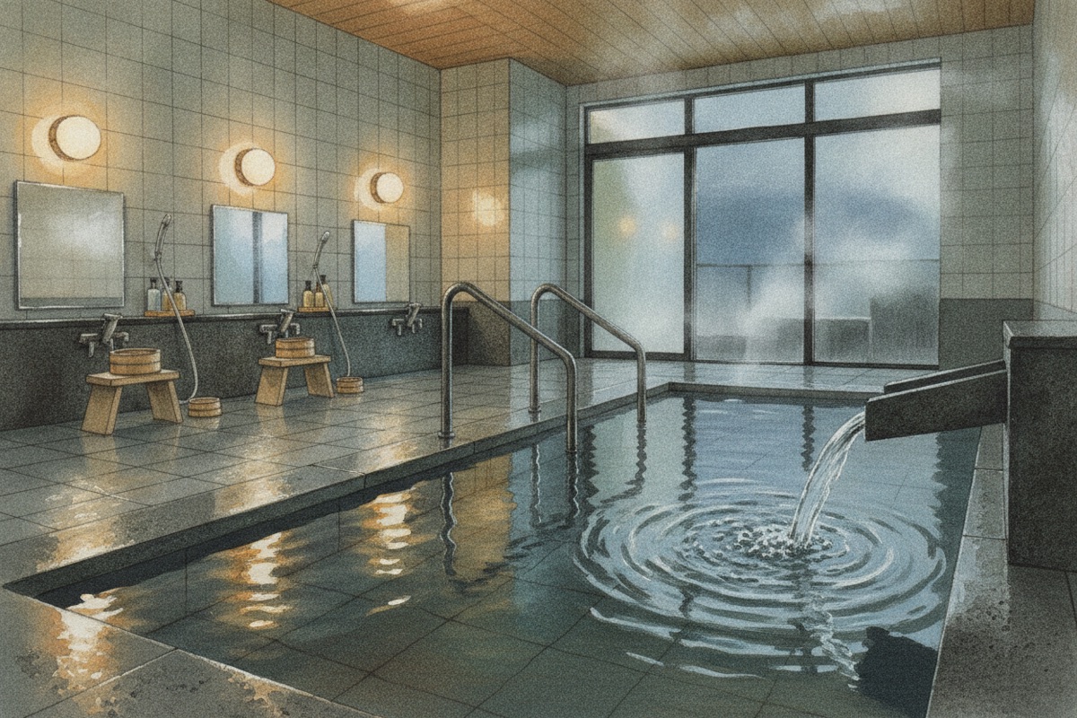 Illustrated scene of Kakuju Springs