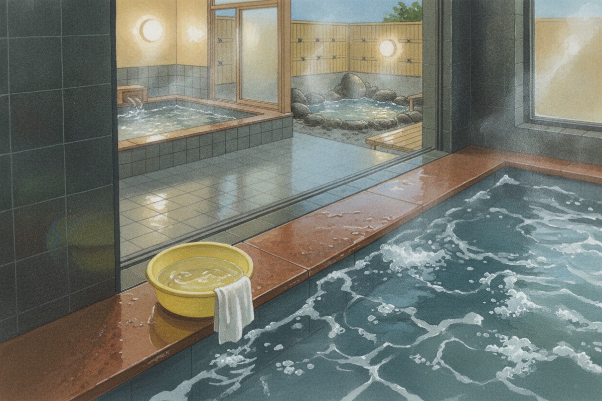 Illustrated scene of Tanmachi Yokujo