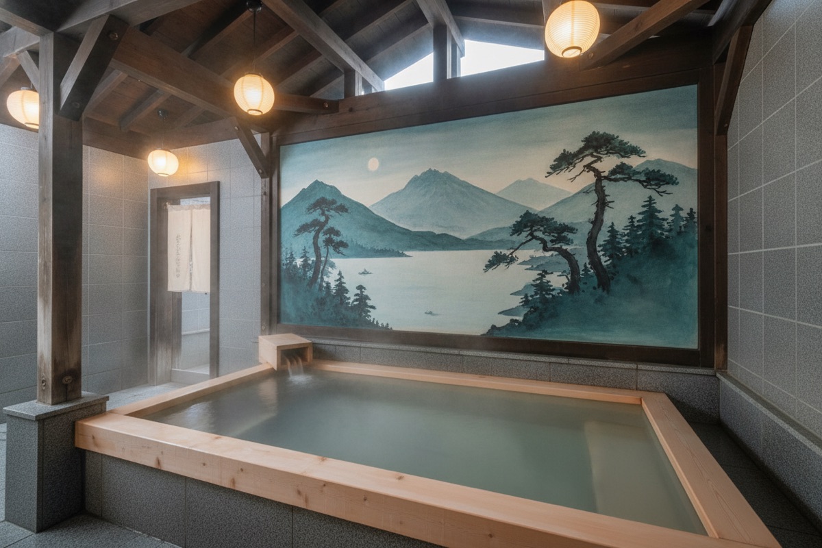 Illustrated scene of Yoshihiro Daiichi onsen (MEMBERS only)