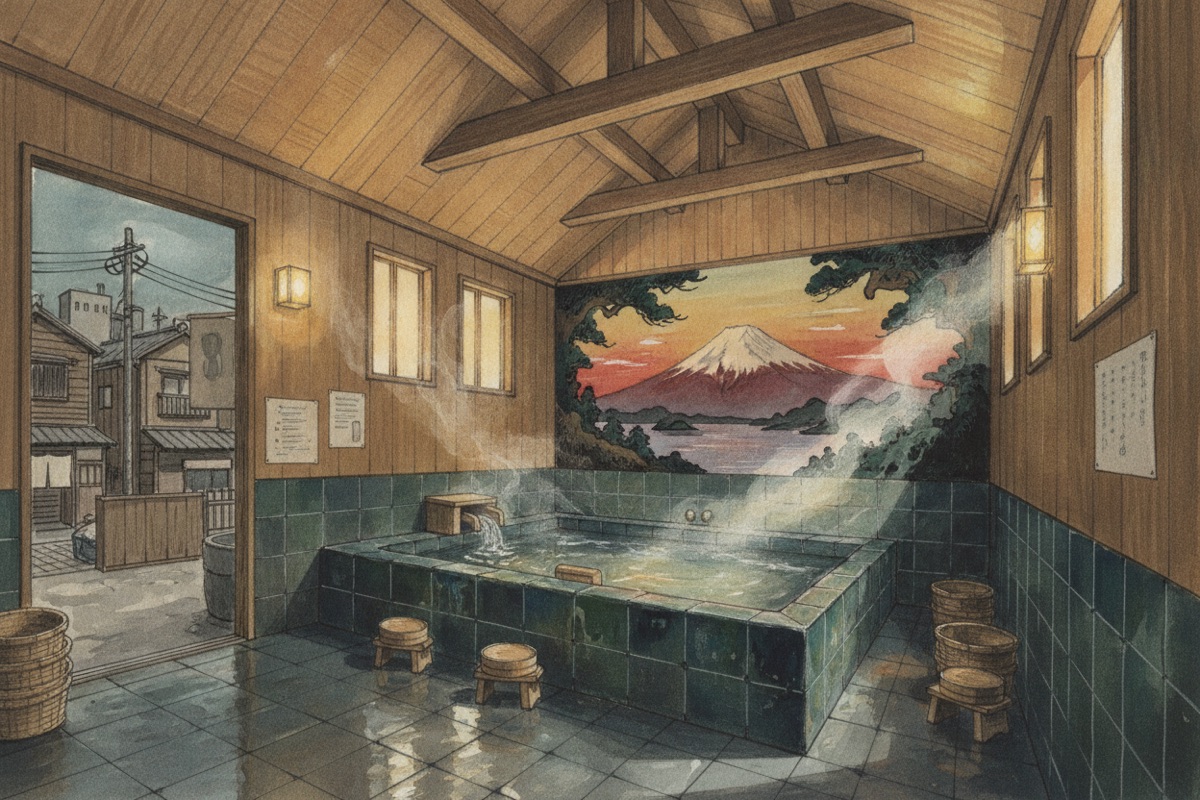 Illustrated scene of Kiyukan