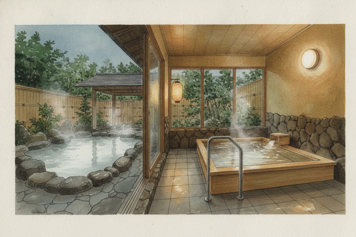 Illustrated scene of Miyuki No Yu