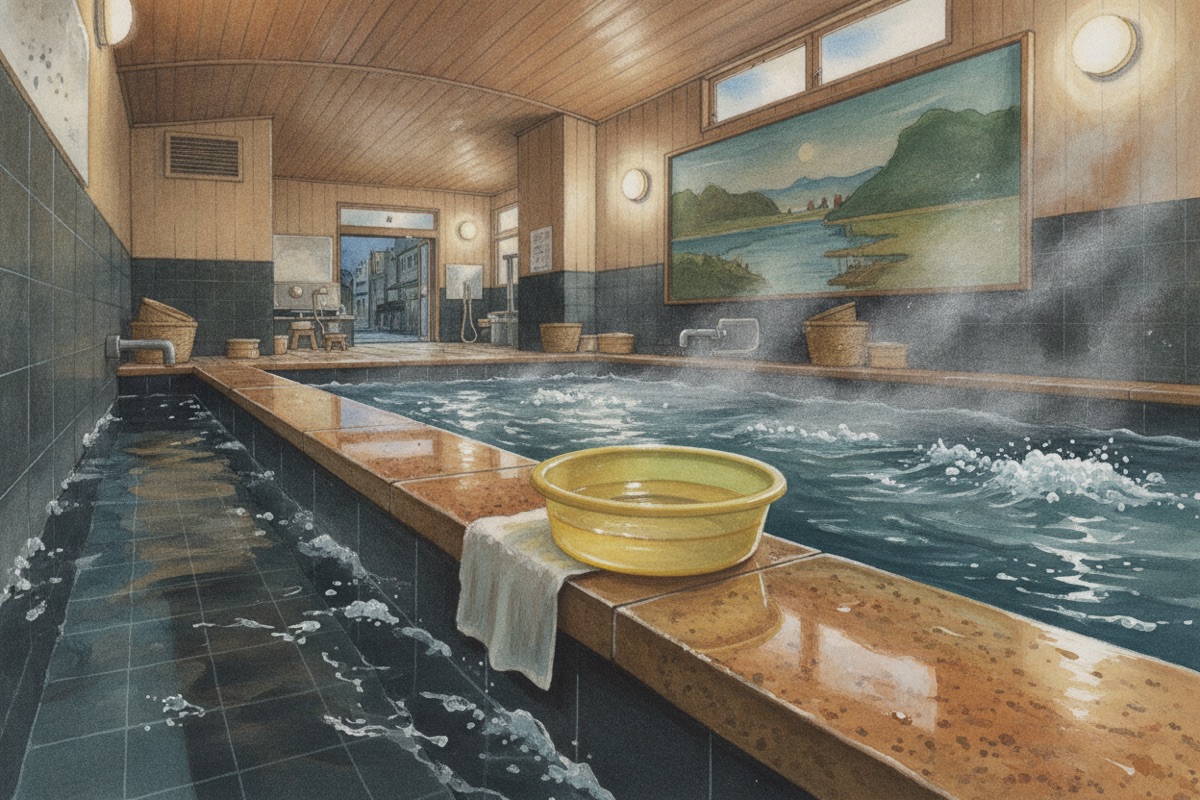 Illustrated scene of Kiri-no-yu