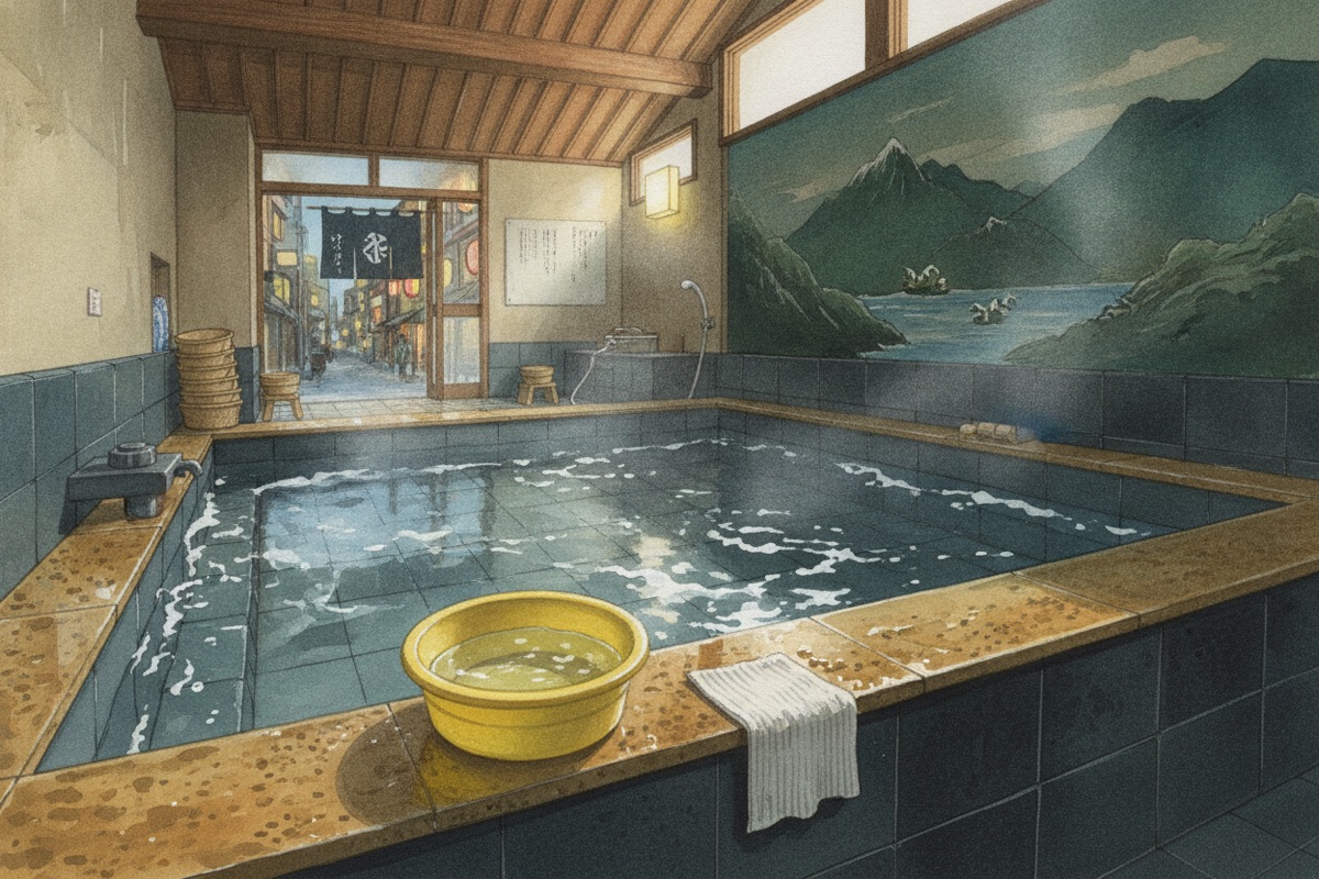Illustrated scene of Manzai-Yu