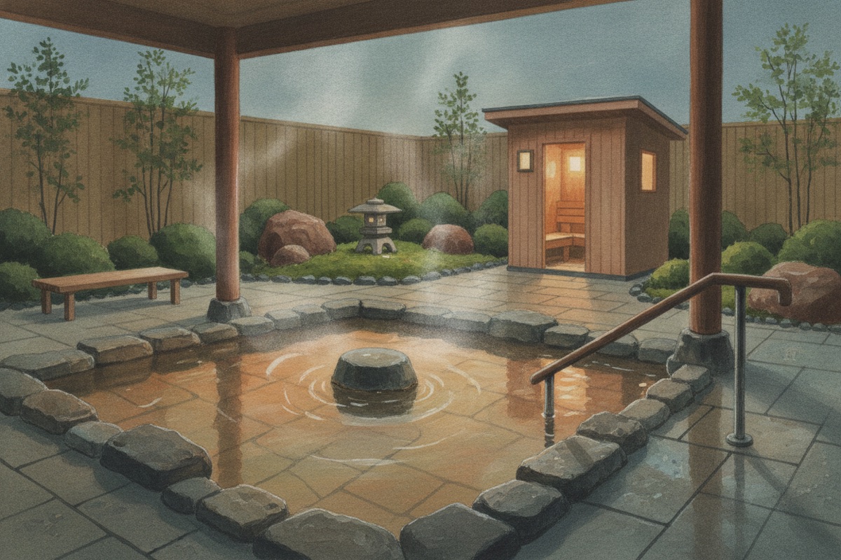 Illustrated scene of Maenohara Onsen Sayano Yudokoro