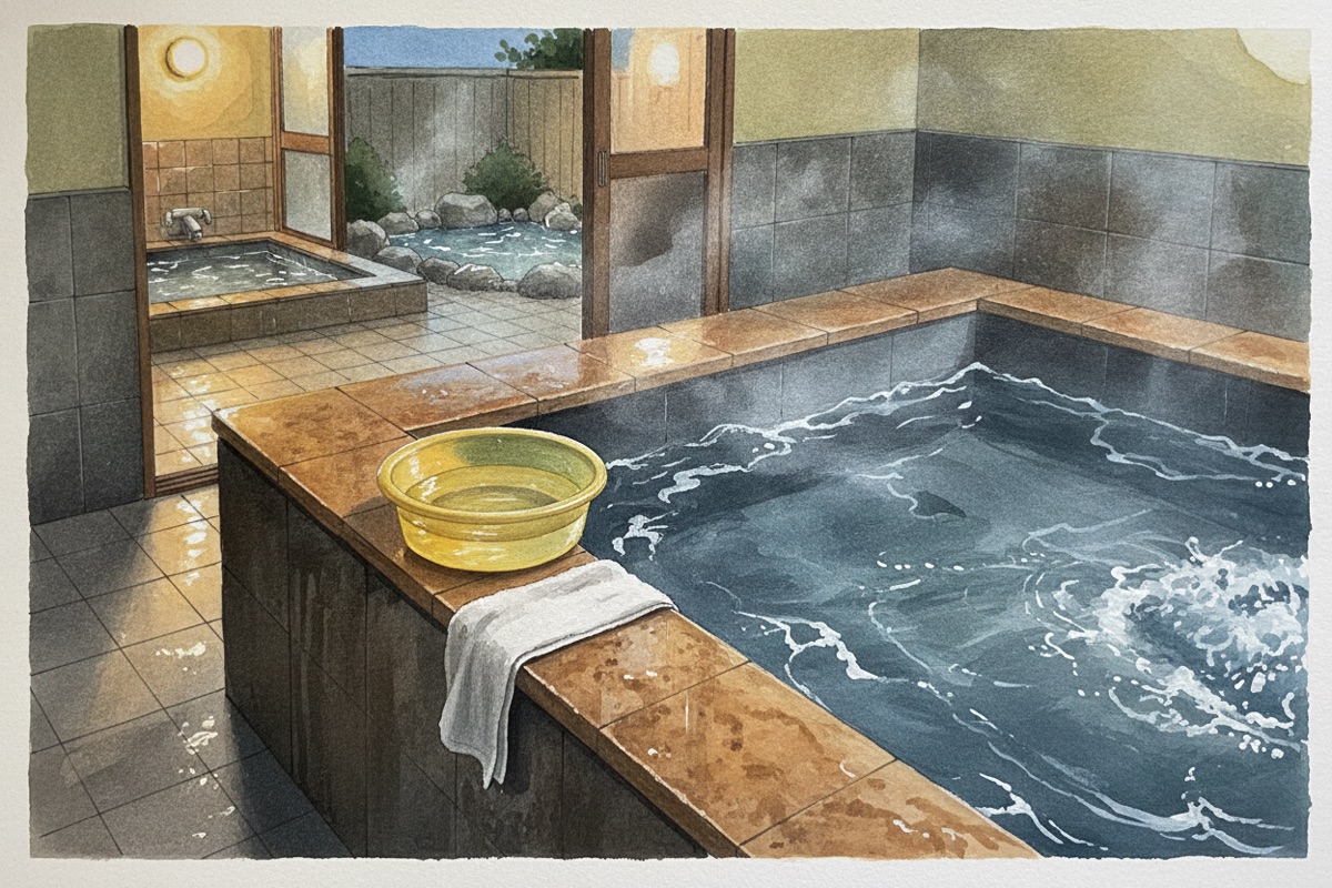 Illustrated scene of Family Island Sakurayu