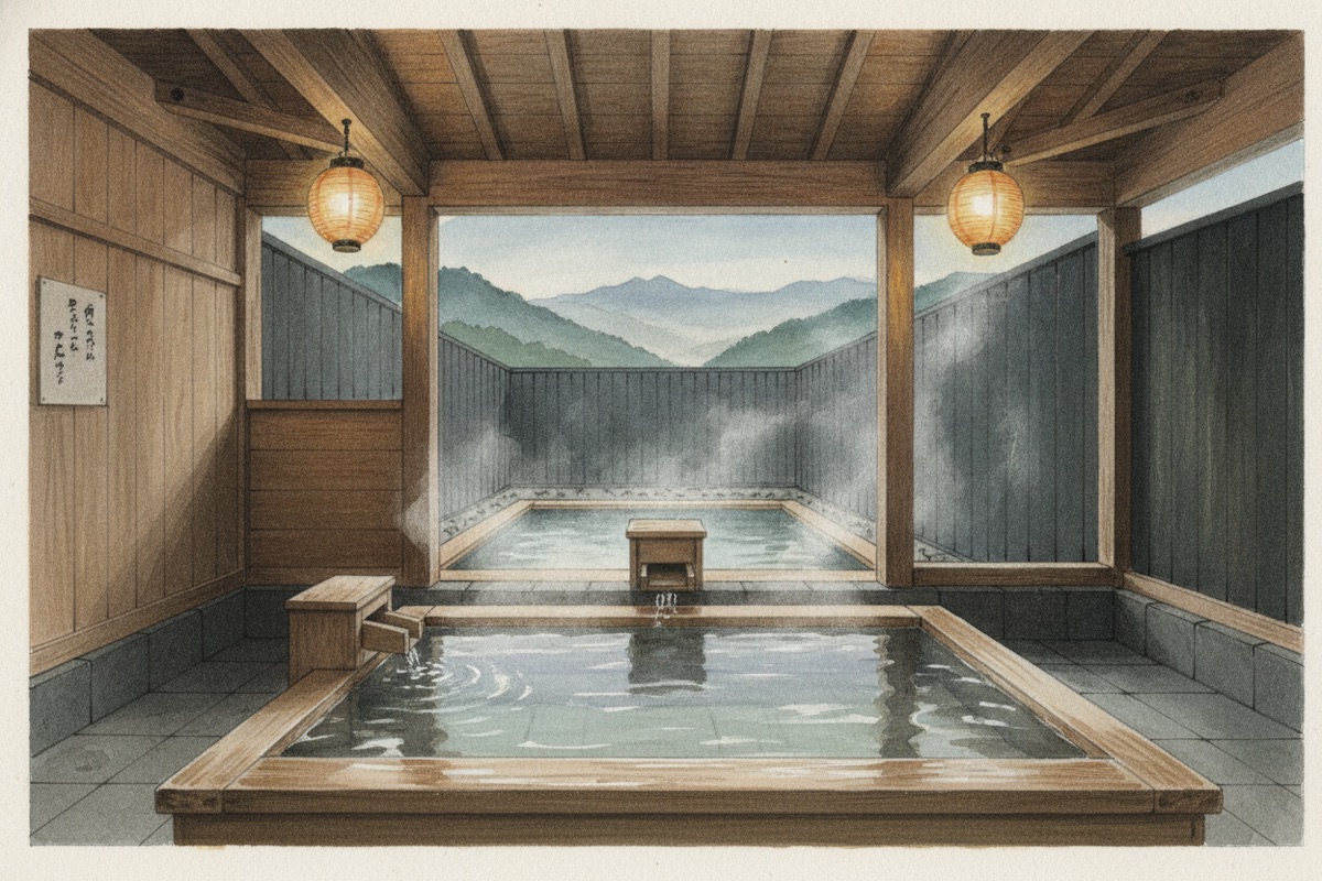 Illustrated scene of Yayoi no yu