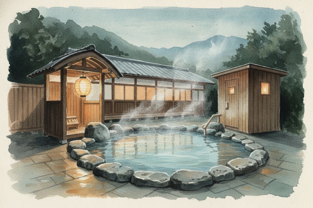 Illustrated scene of Hotei-no-Yu