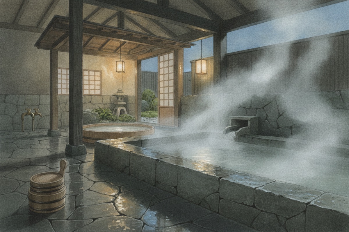 Illustrated scene of Hotel New Ikaho