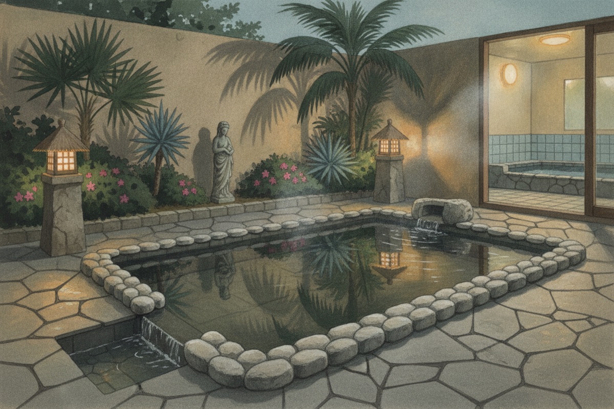Illustrated scene of Spa Libur Yokohama