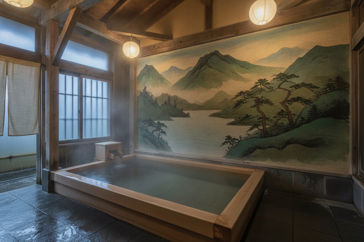 Illustrated scene of Yamato Onsen
