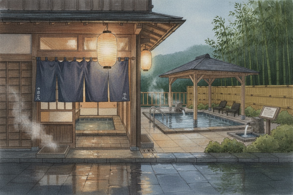 Illustrated scene of Iyashidokoro Washin Mizonokuchi