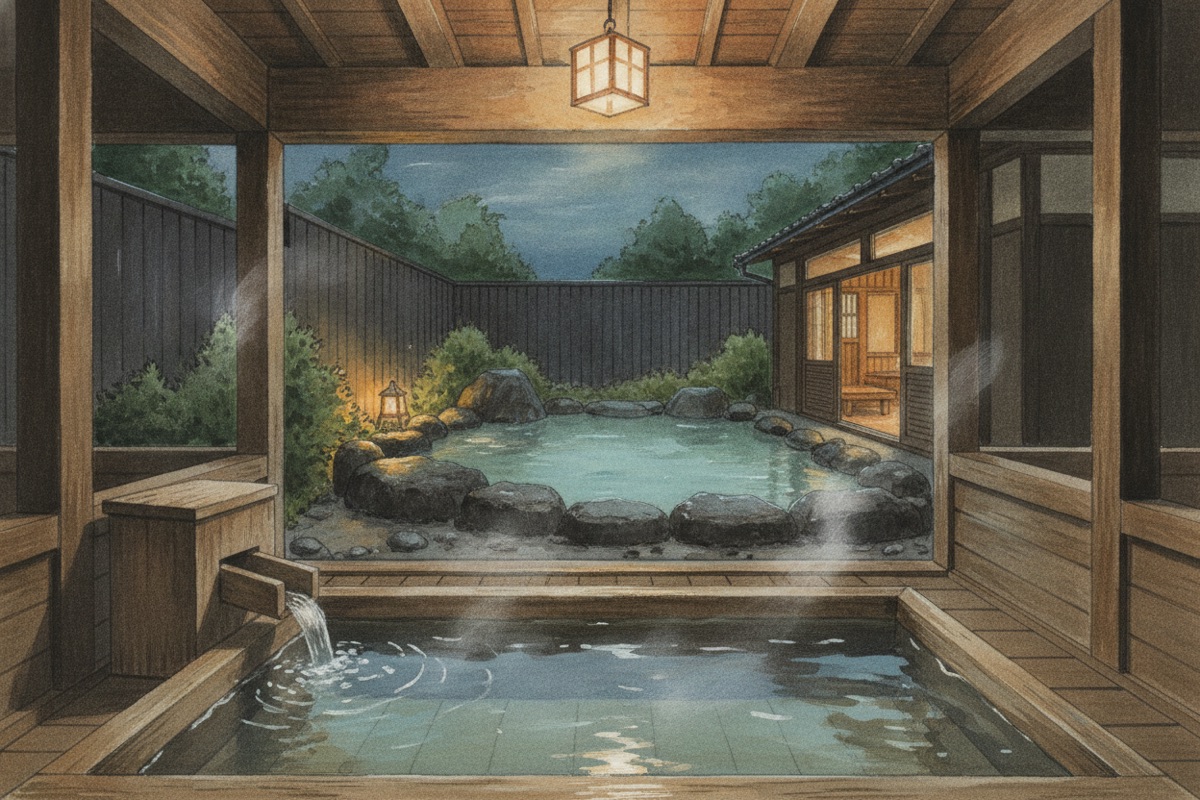 Illustrated scene of Tachiyoriyu Yufuin Taiyo