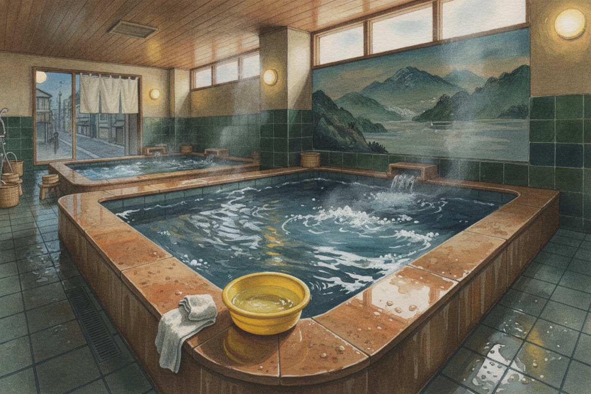 Illustrated scene of Ushioda-yu