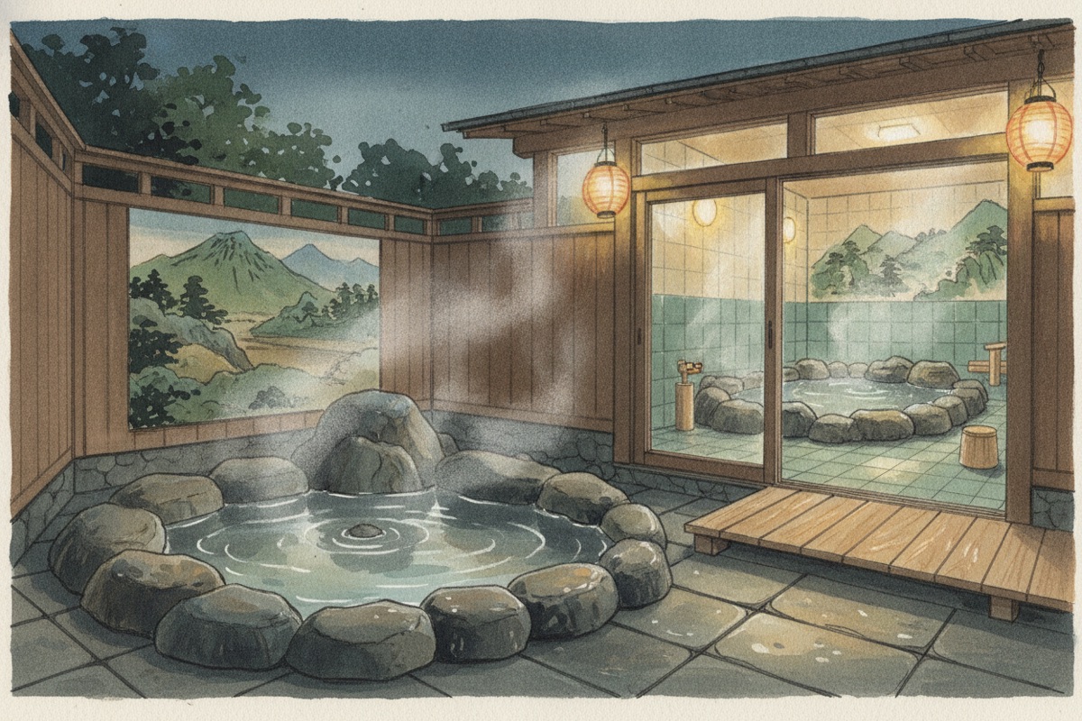 Illustrated scene of Miurayu