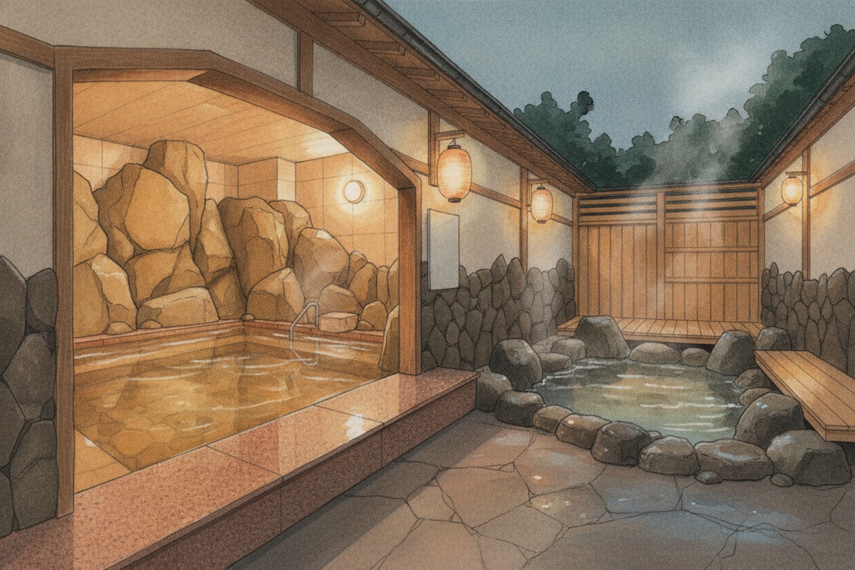 Illustrated scene of Yunomori Takesen