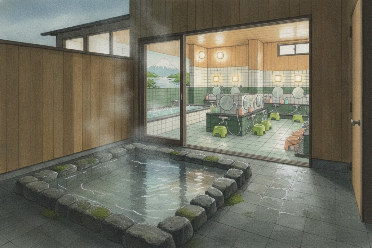 Illustrated scene of Haginoyu