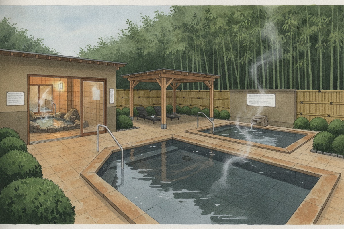 Illustrated scene of Yokosuka Hot Spring Yura-no-Sato