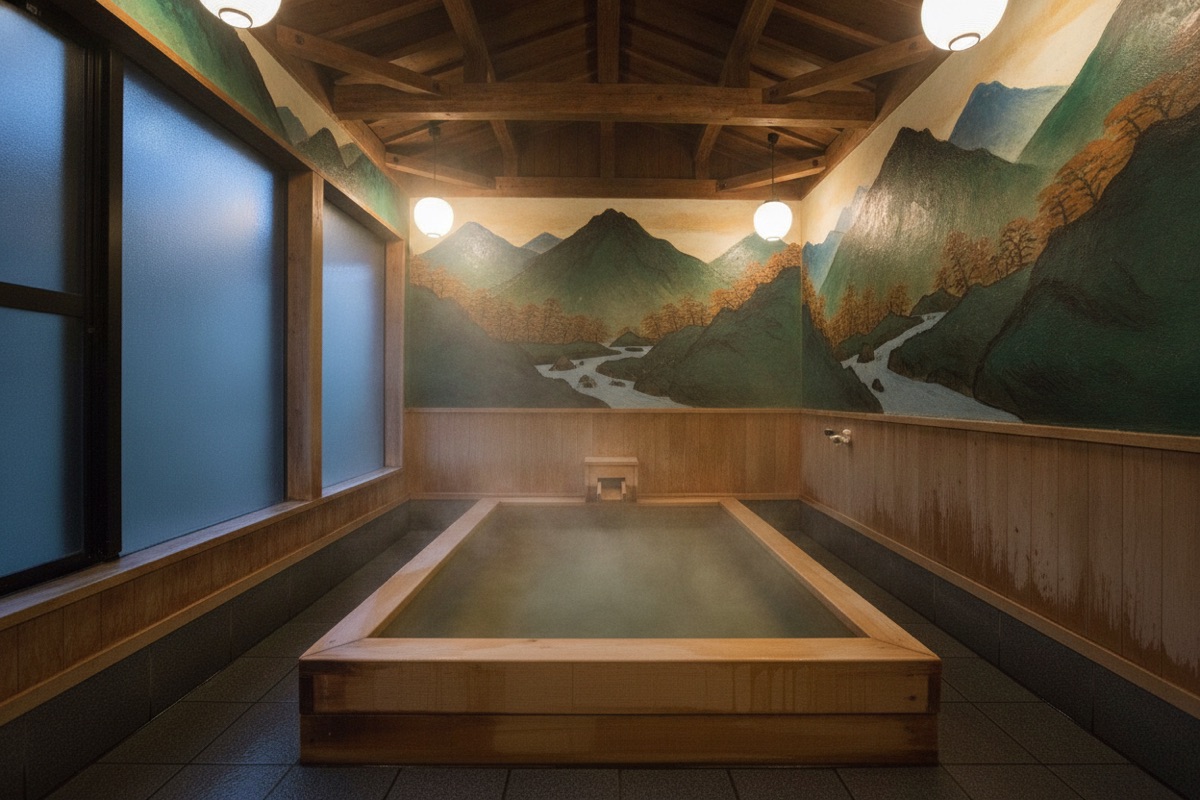 Illustrated scene of Tsumagoi Baragi Onsen Kohan-no-Yu