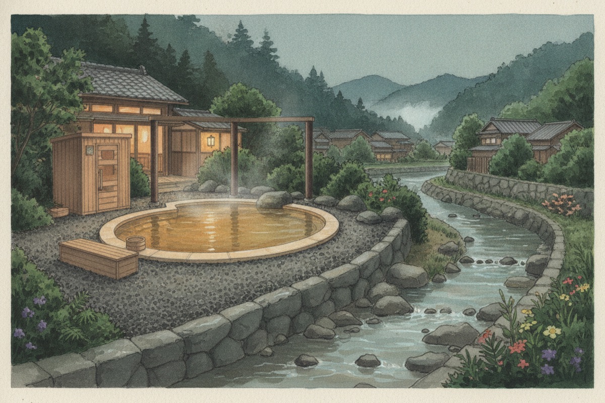 Illustrated scene of Kur Park Nagayu