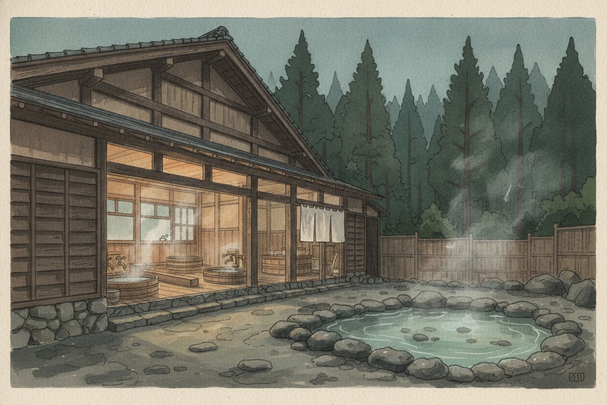 Illustrated scene of Yutoro