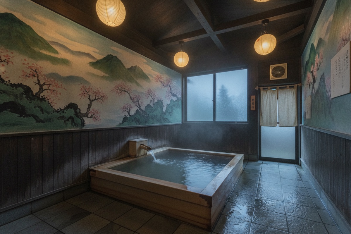 Illustrated scene of Hakurei-no-Yu (Yubatake Source)
