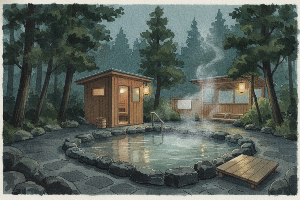 Illustrated scene of Seoto-no-yu