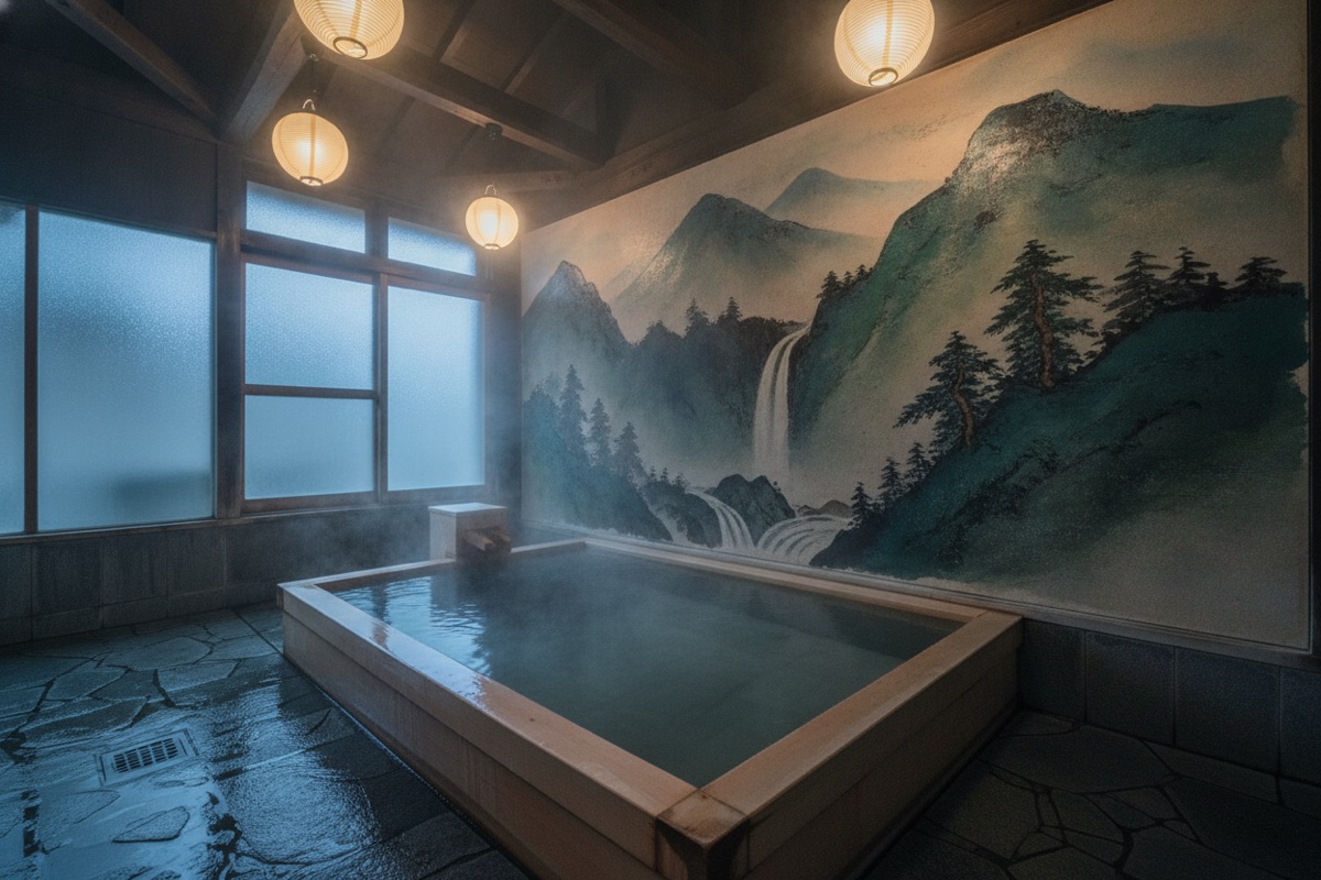 Illustrated scene of Yuiru Asahiyu-Gensen