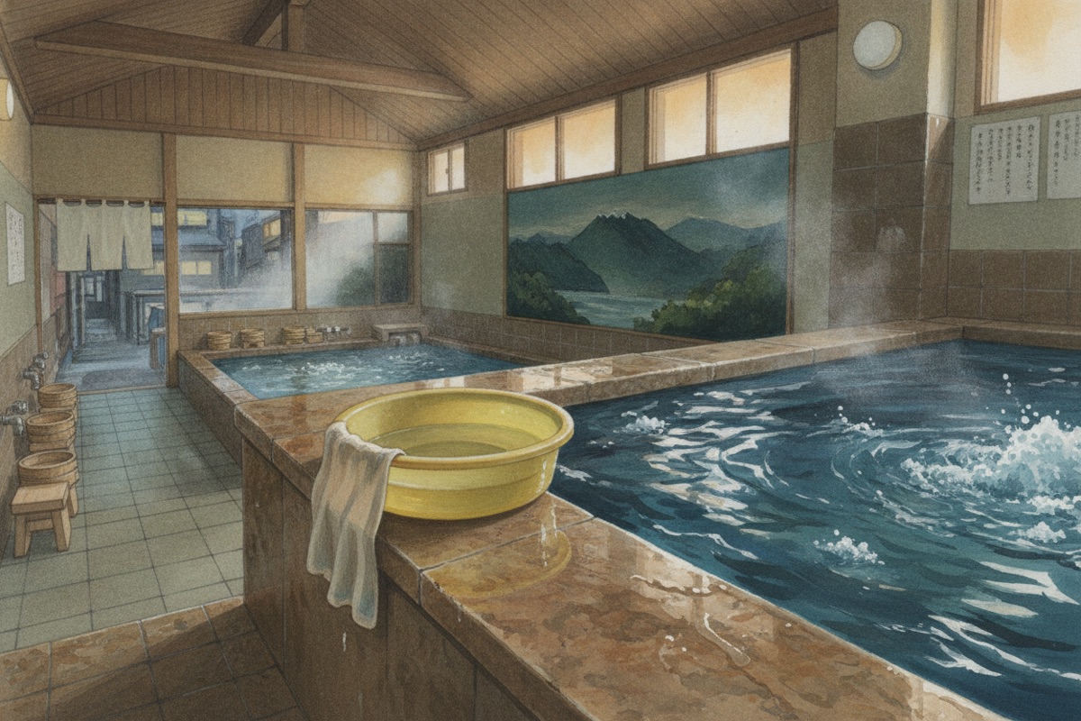 Illustrated scene of Kotobukiyu