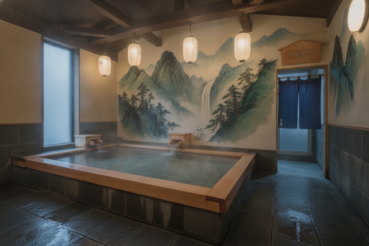 Illustrated scene of Hirata Onsen