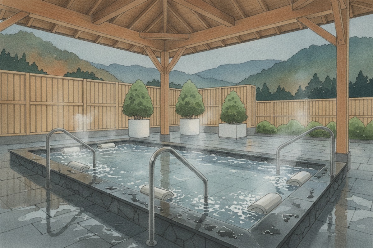 Illustrated scene of Hakone no Yu
